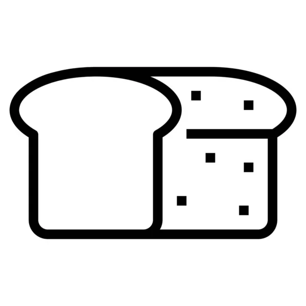 Baked Bakery Bread Icon Outline Style — Stock Vector