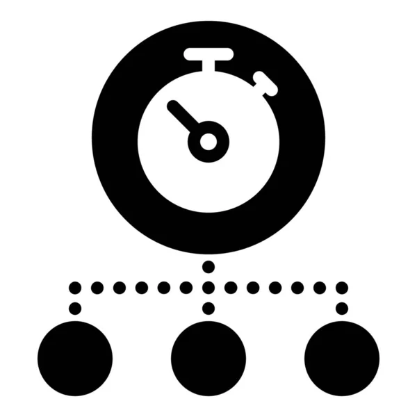 Icono Del Programa Procesamiento Eventos Estilo Sólido — Archivo Imágenes Vectoriales