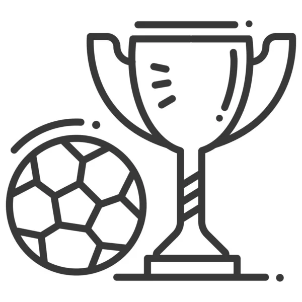 Ball Cup Trophy Icon Outline Style — Stock Vector