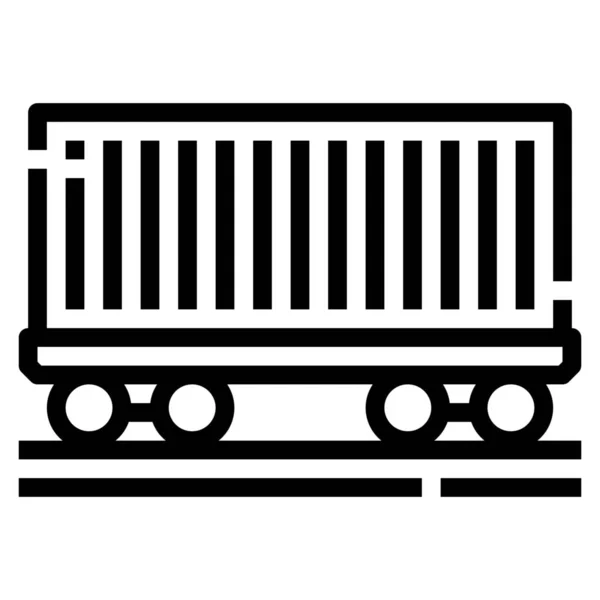 Ikone Der Containerfrachtlogistik — Stockvektor