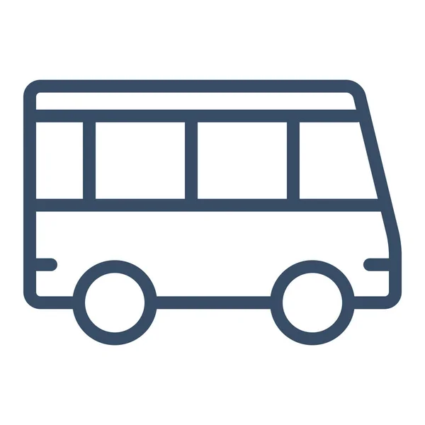 Bus Route Stad Icoon Outline Stijl — Stockvector