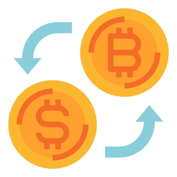 Bitcoin Cash Coin Icon Flat Style — Stock Vector