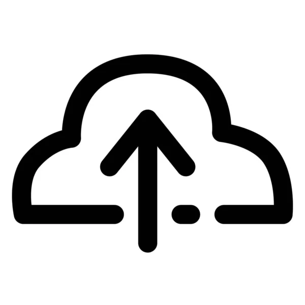 Ikona Internetu Chmurze Danych Zarysie — Wektor stockowy