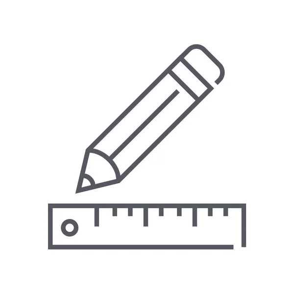 Taslak Biçiminde Mühendislik Kalem Simgesi Hazırlanıyor — Stok Vektör