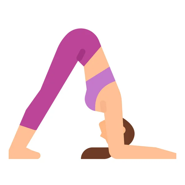 Ardha Delfin Träningsikon Fitness Yoga Diet Kategori — Stock vektor