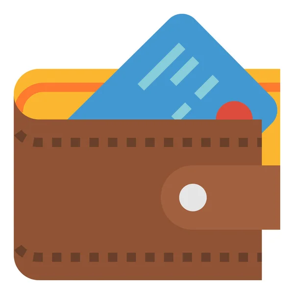 Kreditkarten Ikone Flachen Stil — Stockvektor