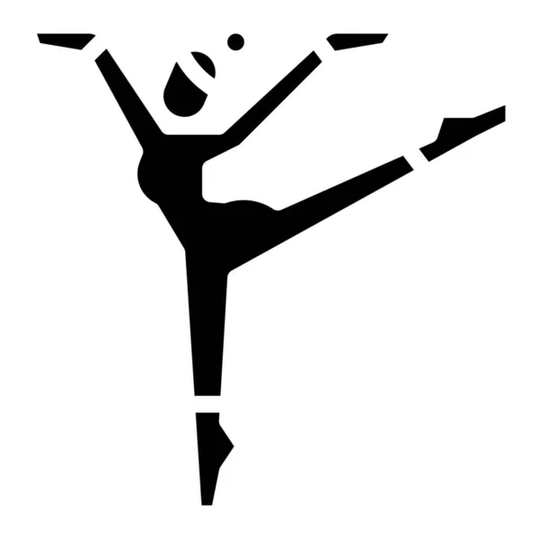 Bailando Solid Recreation Hobbies Icono Estilo Sólido — Vector de stock