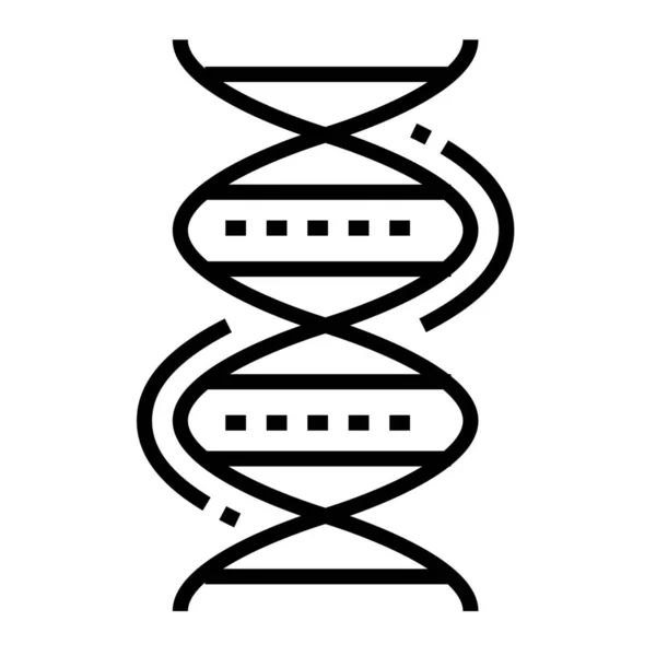 Dna Genetyka Dziedziczenie Ikona Zarysie Styl — Wektor stockowy