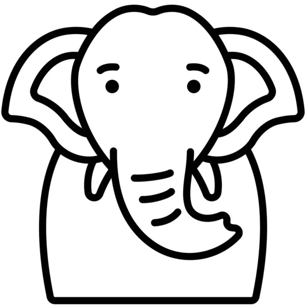 Elefant Tier Kreatur Symbol — Stockvektor