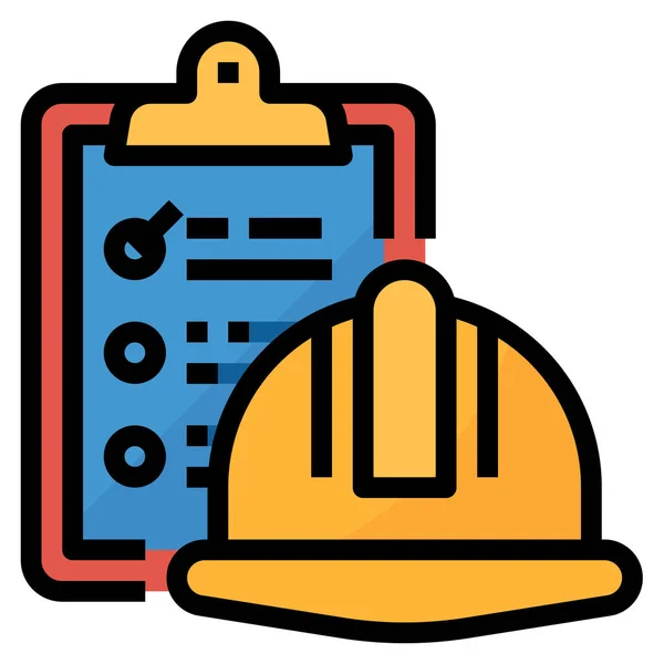 Audit Business Industrial Icon Filled Outline Style — Stockvector