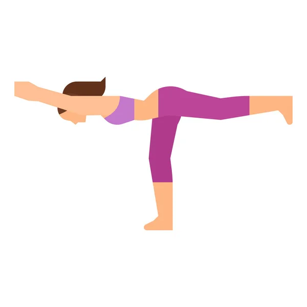 Oefening Pose Urdhva Icoon Fitness Yoga Dieet Categorie — Stockvector