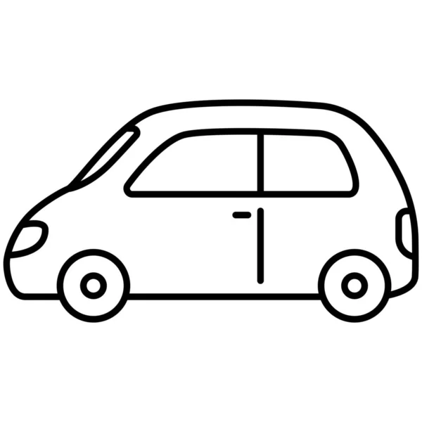 Αυτοκίνητο Αυτοκίνητο Αυτοκίνητο Ηλεκτρικό Εικονίδιο Στυλ Περίγραμμα — Διανυσματικό Αρχείο