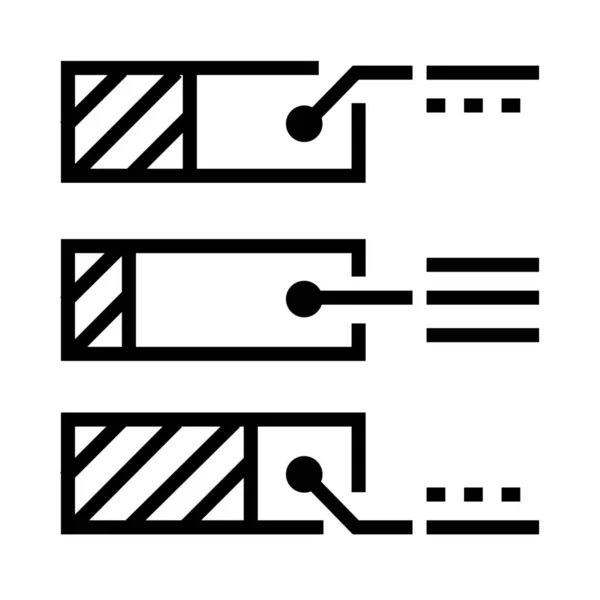 Bar Chart Data Diagicon Outline Style — 스톡 벡터