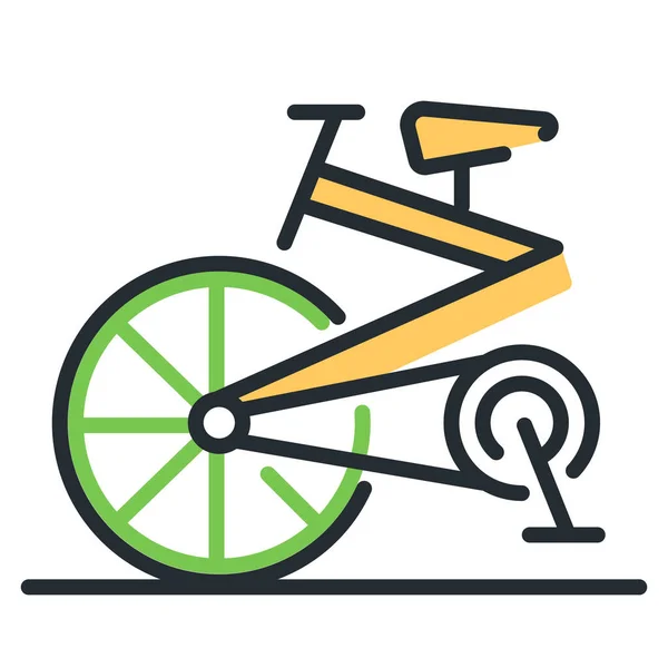 Bicicleta Bicicleta Plegable Icono Del Deporte — Vector de stock