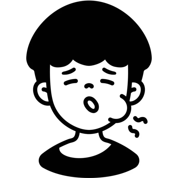 Boy Child Cry Icon Solid Style — Stock Vector