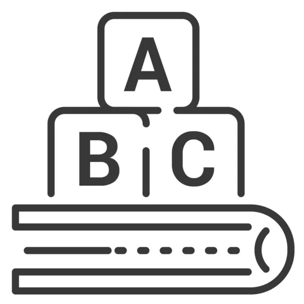 Development Abc Book Icon — Stock Vector