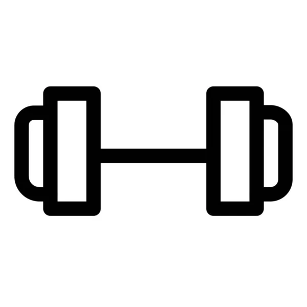 Mancuerna Ejercicios Fitness Icono — Vector de stock