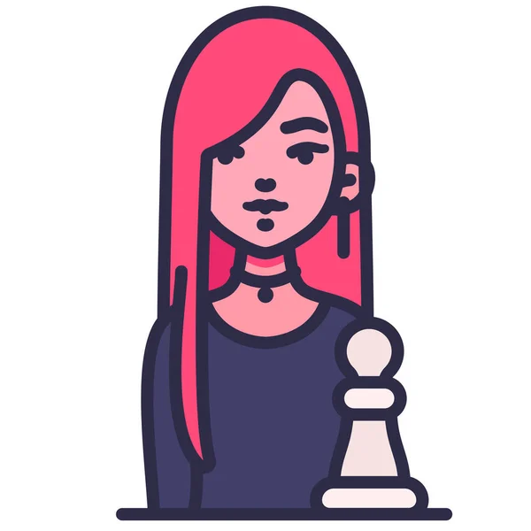 Schachspieler Ikone — Stockvektor