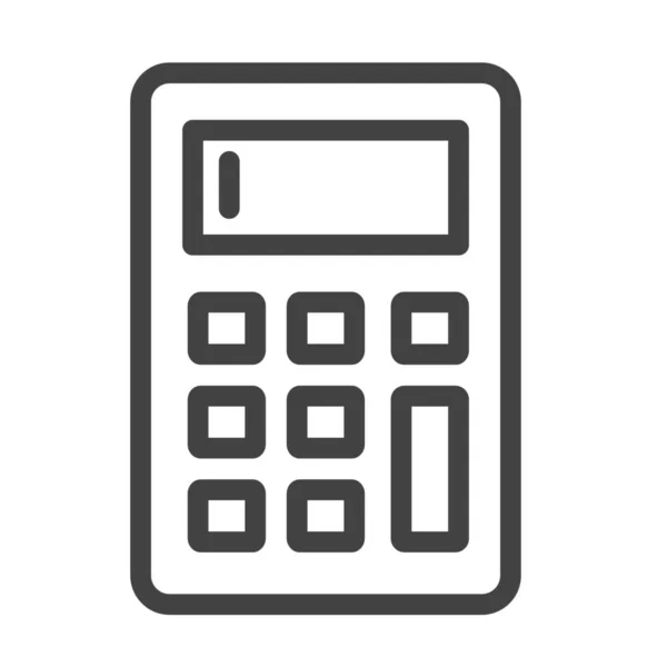 Ikona Počítání Kalkulaček Stylu Osnovy — Stockový vektor