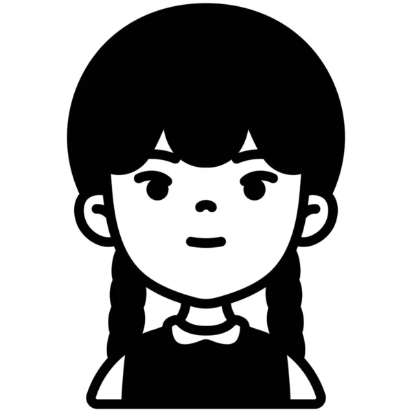 Avatar Children Girl Icon — Stock Vector