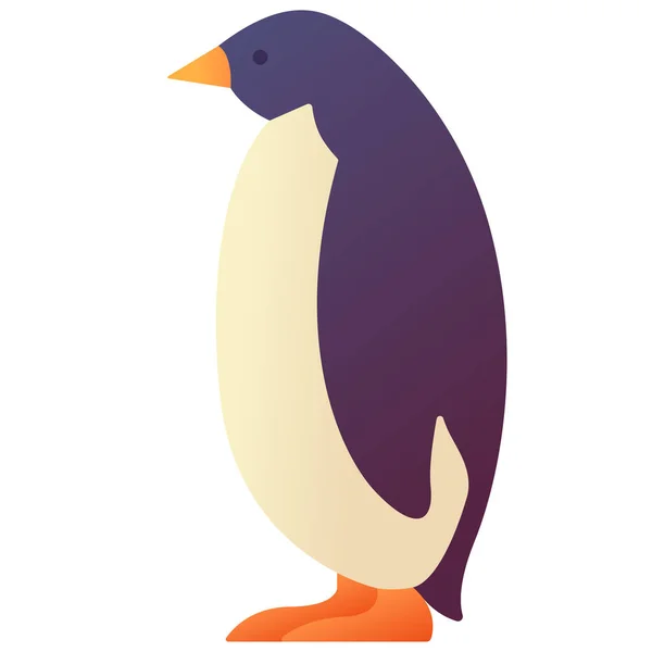 Ikona Zvířecího Arktického Ptáka Hladkém Stylu — Stockový vektor