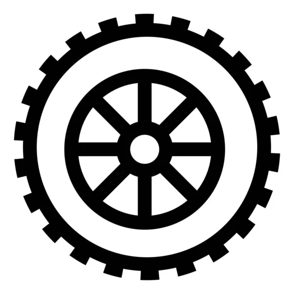 Getriebemechanik Reifenmontage Ikone Outline Stil — Stockvektor