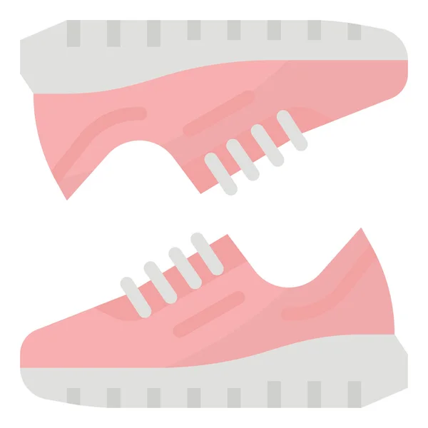 フラットスタイルの足の革の靴のアイコン — ストックベクタ