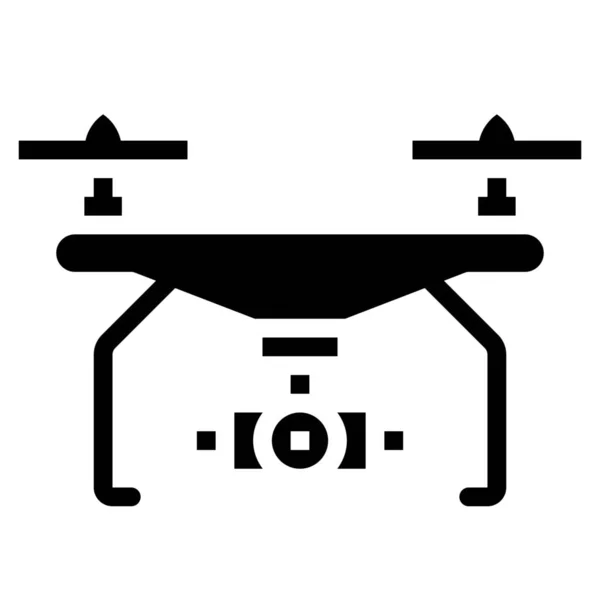 Иконка Дрона Камеры Твердом Стиле — стоковый вектор