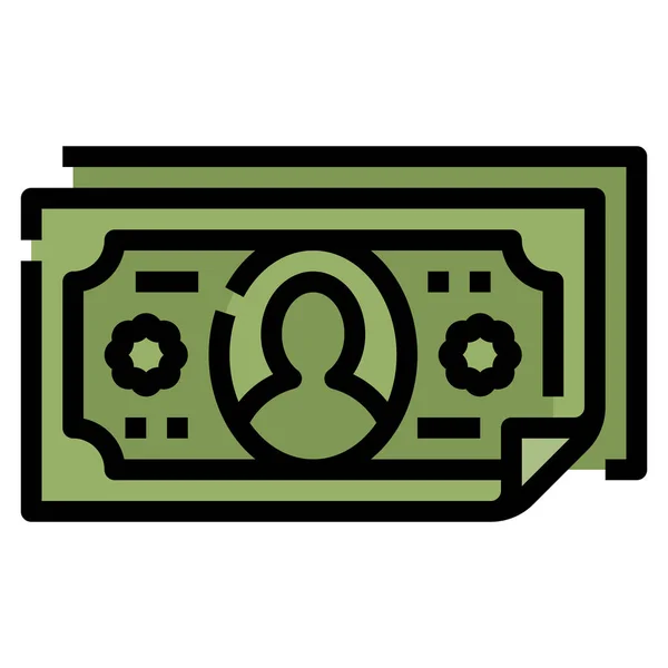 Cash Money Banknote Icon — Stock Vector