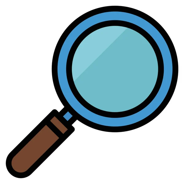 Find Magnifier Research Icon Filled Outline Style — Archivo Imágenes Vectoriales