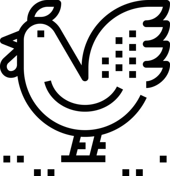 닭고기 스타일의 아이콘 — 스톡 벡터