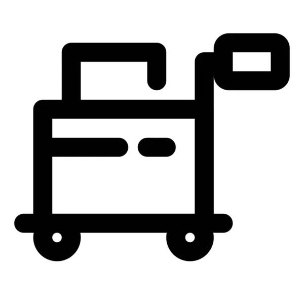 Icône Logistique Livraison Chariot Fret Dans Style Outline — Image vectorielle