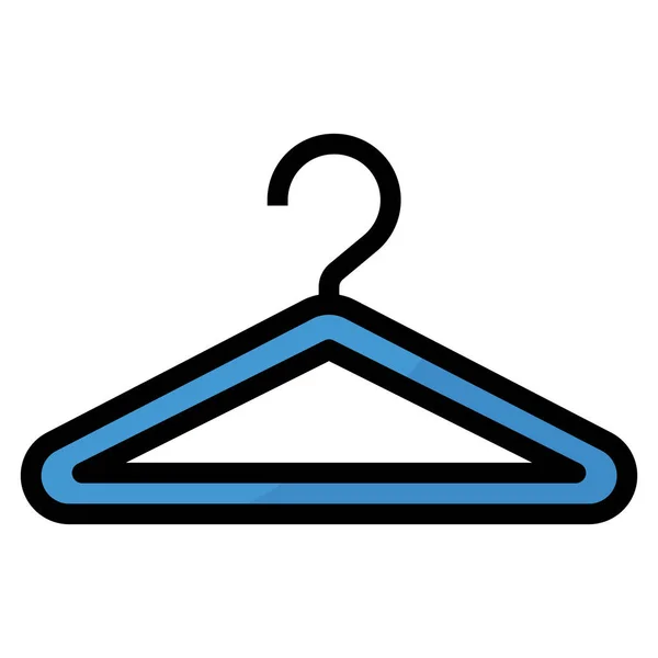 Clothes Clothing Hanger Icon Filled Outline Style — Wektor stockowy