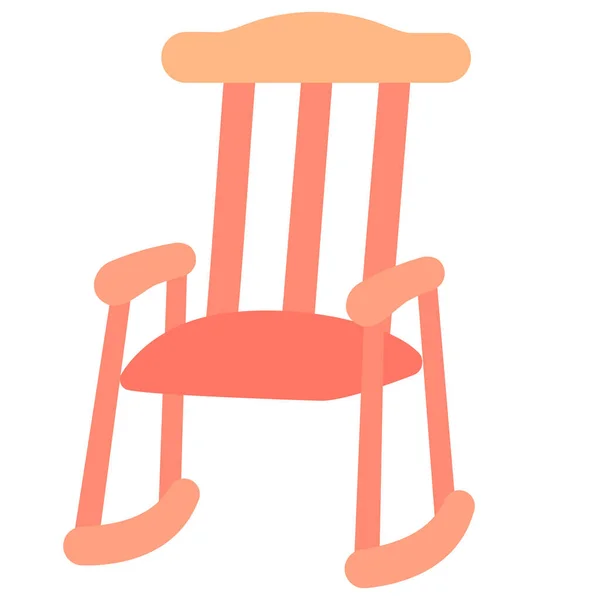 Stuhl Möbel Home Ikone Flachen Stil — Stockvektor