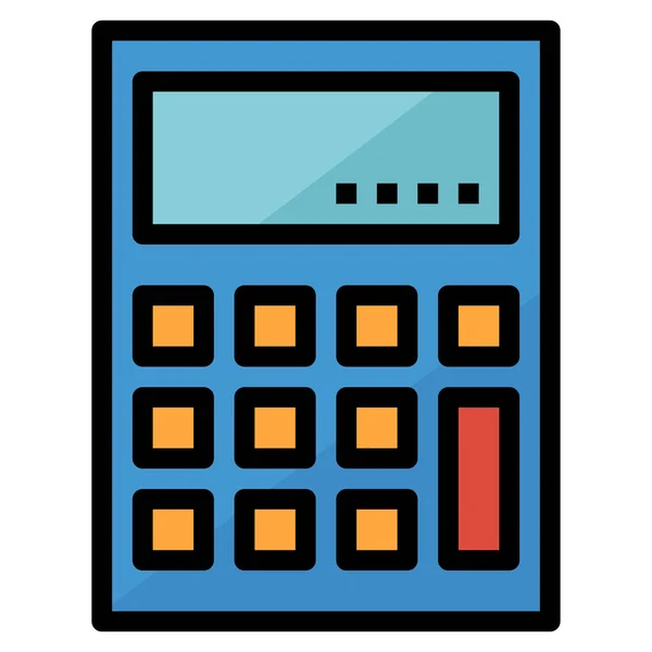 Accounting Calculator Filled Outline Icon Filled Outline Style — Stockvector