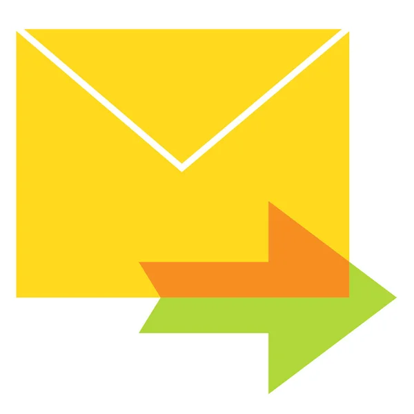 Icône Message Lettre Email Dans Style Plat — Image vectorielle