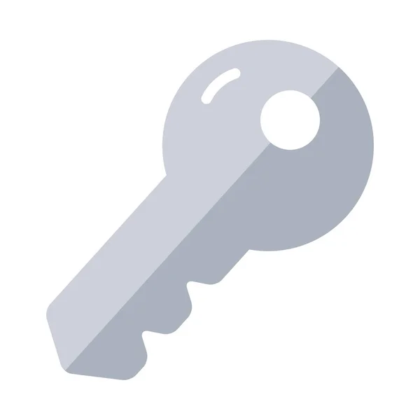 Hausschlüssel Schlüssel Öffnen Icon Flachen Stil — Stockvektor