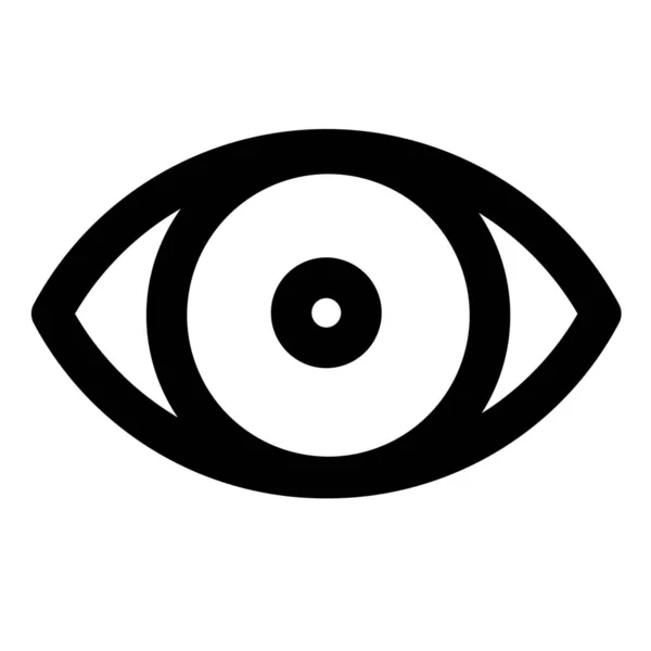 Οφθαλμολογικό Εικονίδιο Όρασης Περίγραμμα Στυλ — Διανυσματικό Αρχείο
