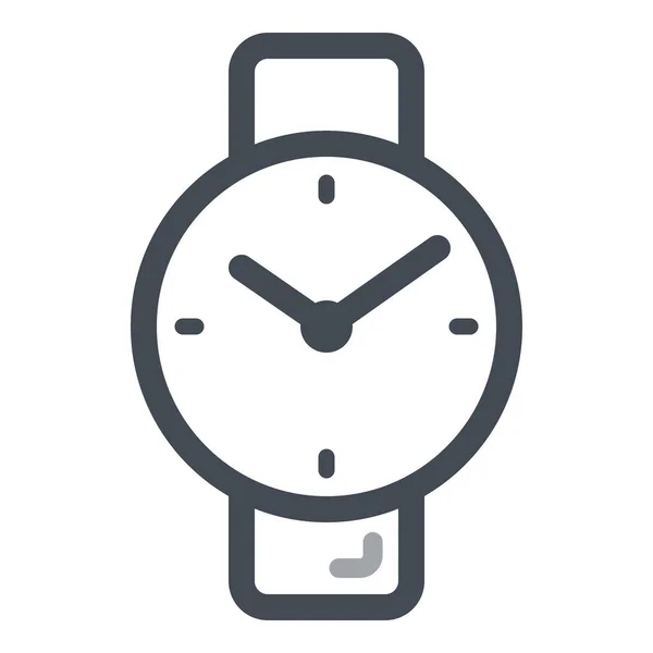 Smart Horloge Tijd Pols Horloge Pictogram Outline Stijl — Stockvector