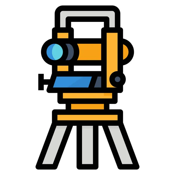 Construction Device Engineering Icon Filled Outline Style — Stockový vektor