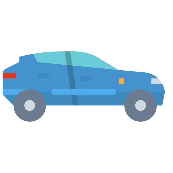 Coche Crossover Icono Transporte Estilo Plano — Vector de stock