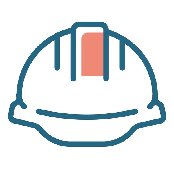 Equipment Hard Hat Helmet Icon Filled Outline Style — Stock Vector