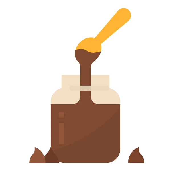 Fuente Chocolate Icono Dulce Categoría Alimentos Bebidas — Archivo Imágenes Vectoriales