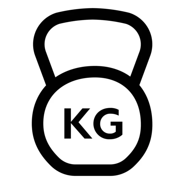 Fitness Kettlebell Icono Del Deporte — Vector de stock