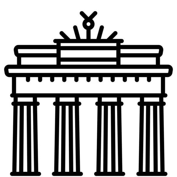 Historická Brána Německá Ikona — Stockový vektor