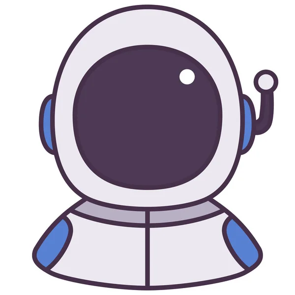Ikona Kariery Astronauty Awatara Stylu Wypełnionego Konturu — Wektor stockowy