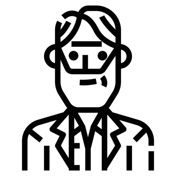 Avatar Barba Hombres Icono Categoría Avatares — Vector de stock