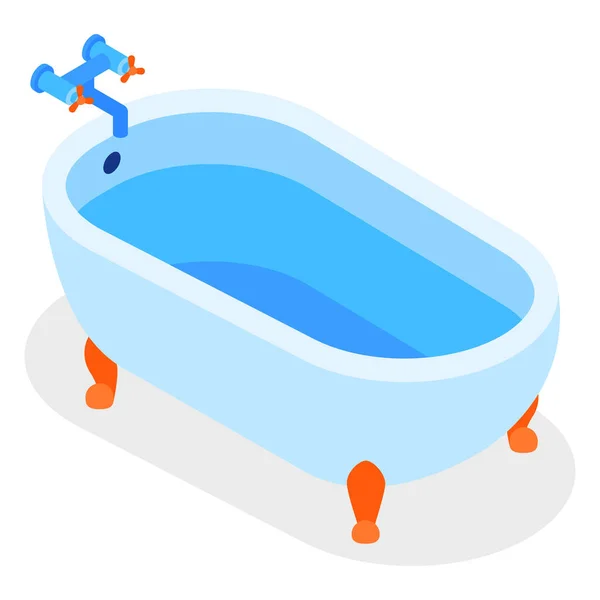 Bath Bathtub Bathroom Icon — Stock Vector