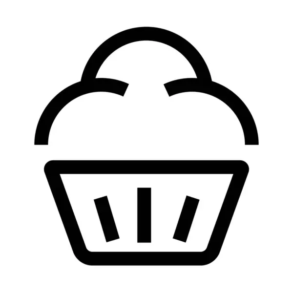 Bäckerei Dessert Muffin Ikone — Stockvektor