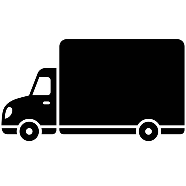 Auto Levering Verzendpictogram Solid Stijl — Stockvector